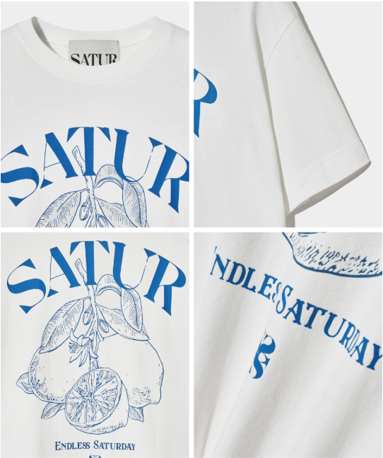 (W) Cafri Citron Drawing Summer Graphic T-Shirts