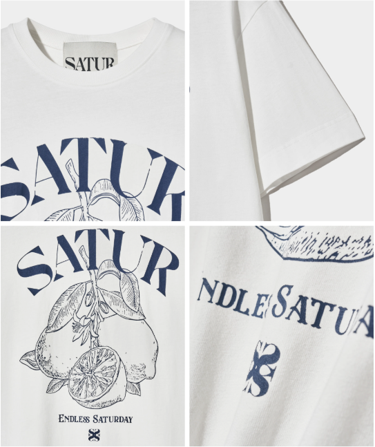 (W) Cafri Citron Drawing Summer Graphic T-Shirts