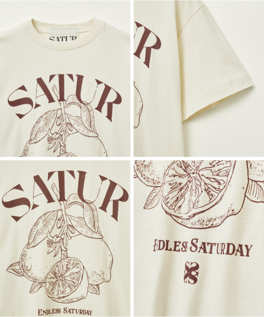 (W) Cafri Citron Drawing Summer Graphic T-Shirts