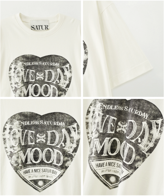 (W) Saturday Retro Mood Graphic T-Shirts