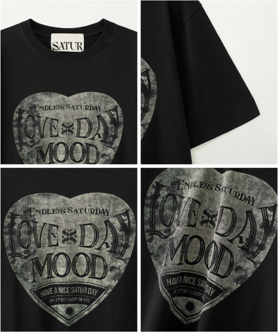 (W) Saturday Retro Mood Graphic T-Shirts