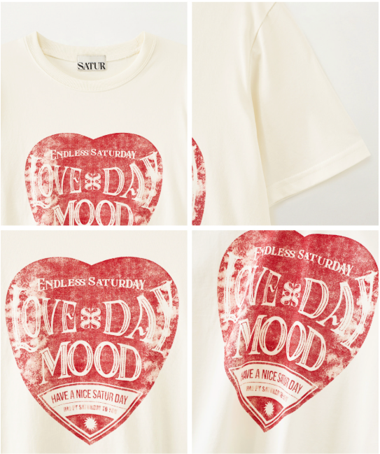 (W) Saturday Retro Mood Graphic T-Shirts