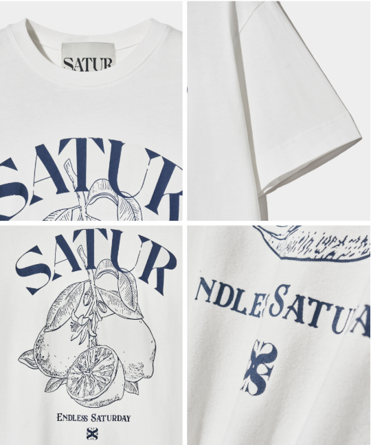 (M) Cafri Citron Drawing Summer Graphic T-Shirts