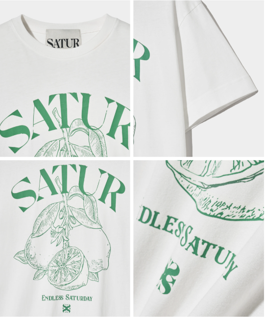 (M) Cafri Citron Drawing Summer Graphic T-Shirts