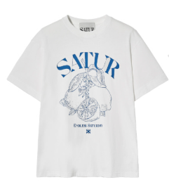 (M) Cafri Citron Drawing Summer Graphic T-Shirts