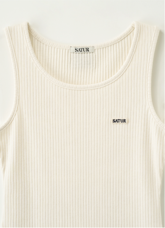 (W) Logo Ribbed Sleeveless