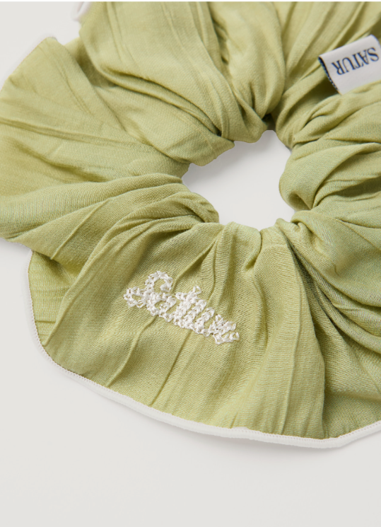 (W) Wrinkle Color-block Scrunch