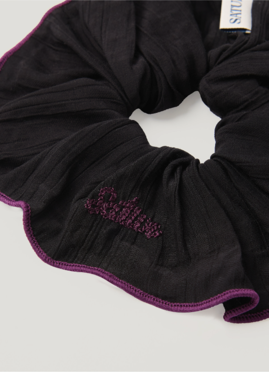 (W) Wrinkle Color-block Scrunch
