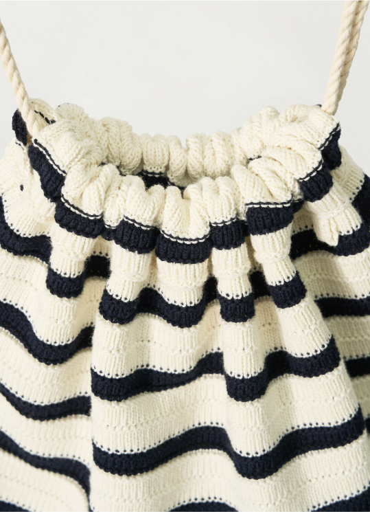 (U) Knit Striped String Backpack