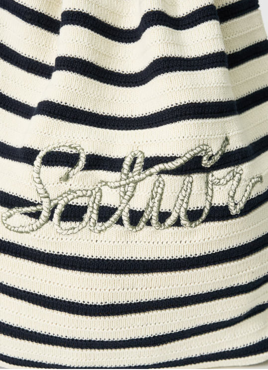 (U) Knit Striped String Backpack