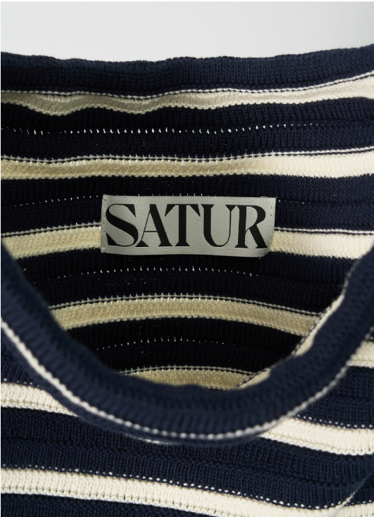 (U) Knit Striped String Backpack