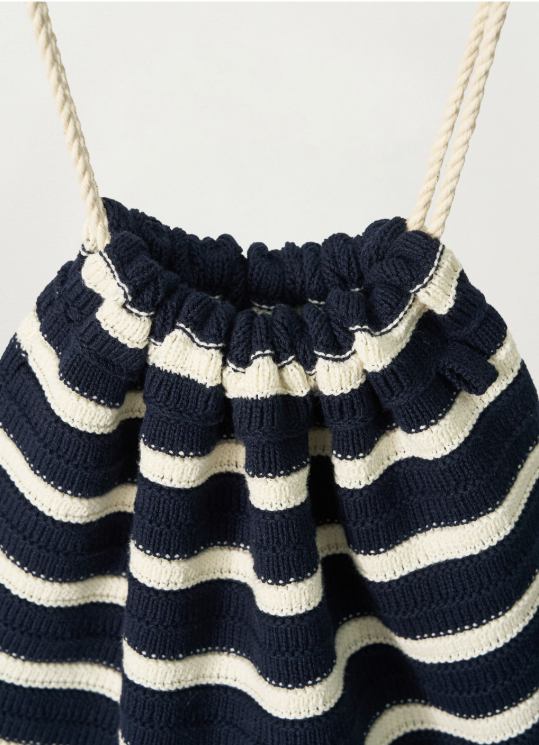 (U) Knit Striped String Backpack