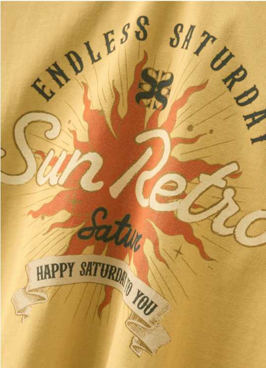 (U) New Sun Retro Half T-Shirt