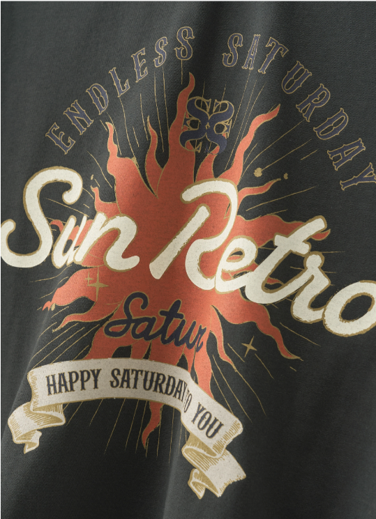 (U) New Sun Retro Half T-Shirt