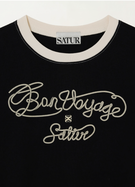 (W) Neck Point New Bon Voyage Graphic T-Shirt