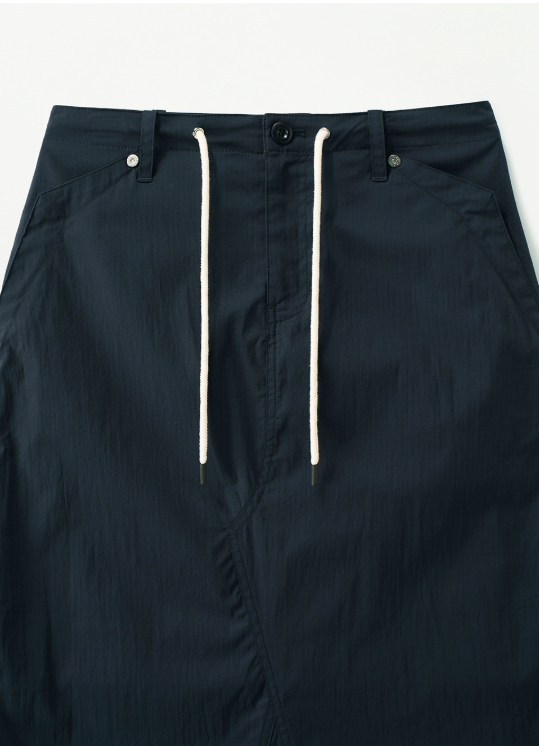 (W) Parachute Long Skirt