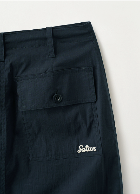 (W) Parachute Long Skirt