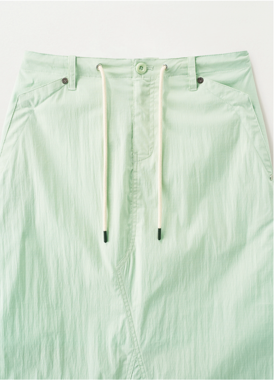 (W) Parachute Long Skirt