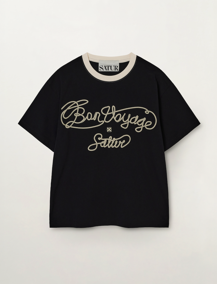 (U) Neck Point New Bon Voyage Graphic T-Shirt