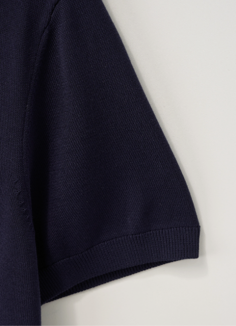 (W) Classic Collar Half Knit