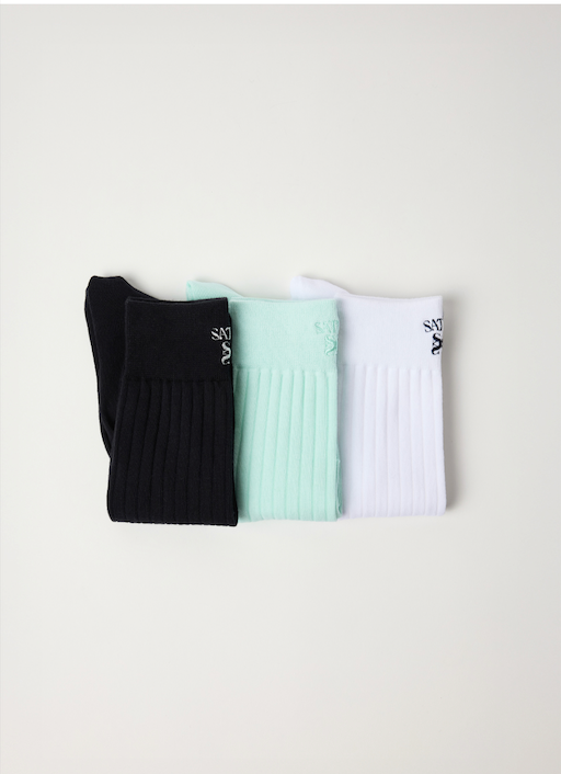 (W) See-through Ribbed Socks