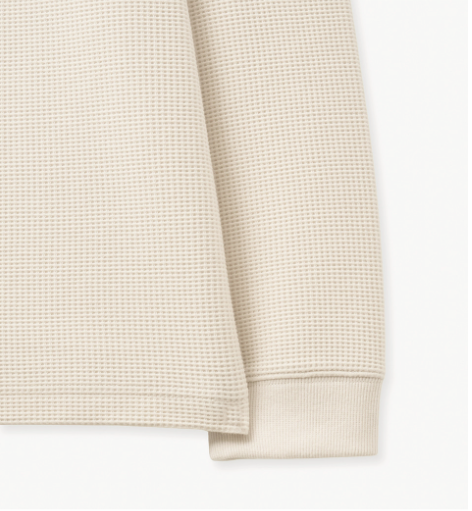 (U) Waffle Henley Neck Long Sleeve