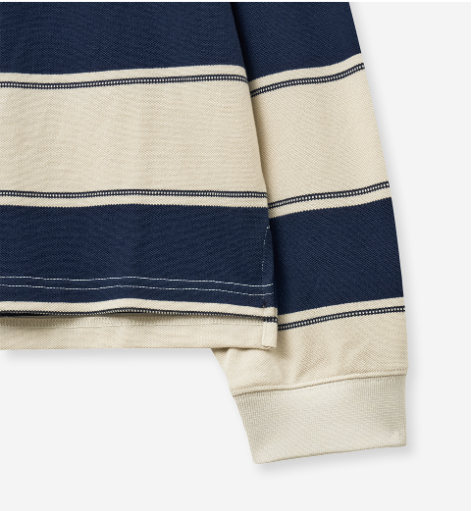 (U) Apero Stripe Pique Long Sleeve