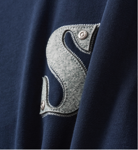 (U) Rivet Applique Pocket Logo Hoodie