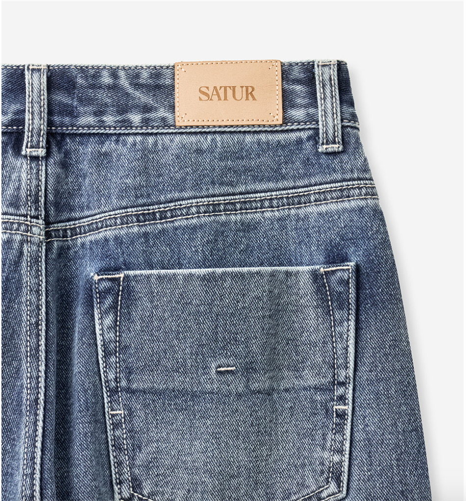 (W) Straight Fit Denim Pants