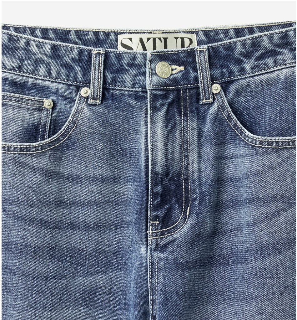 (M) Straight Fit Denim Pants