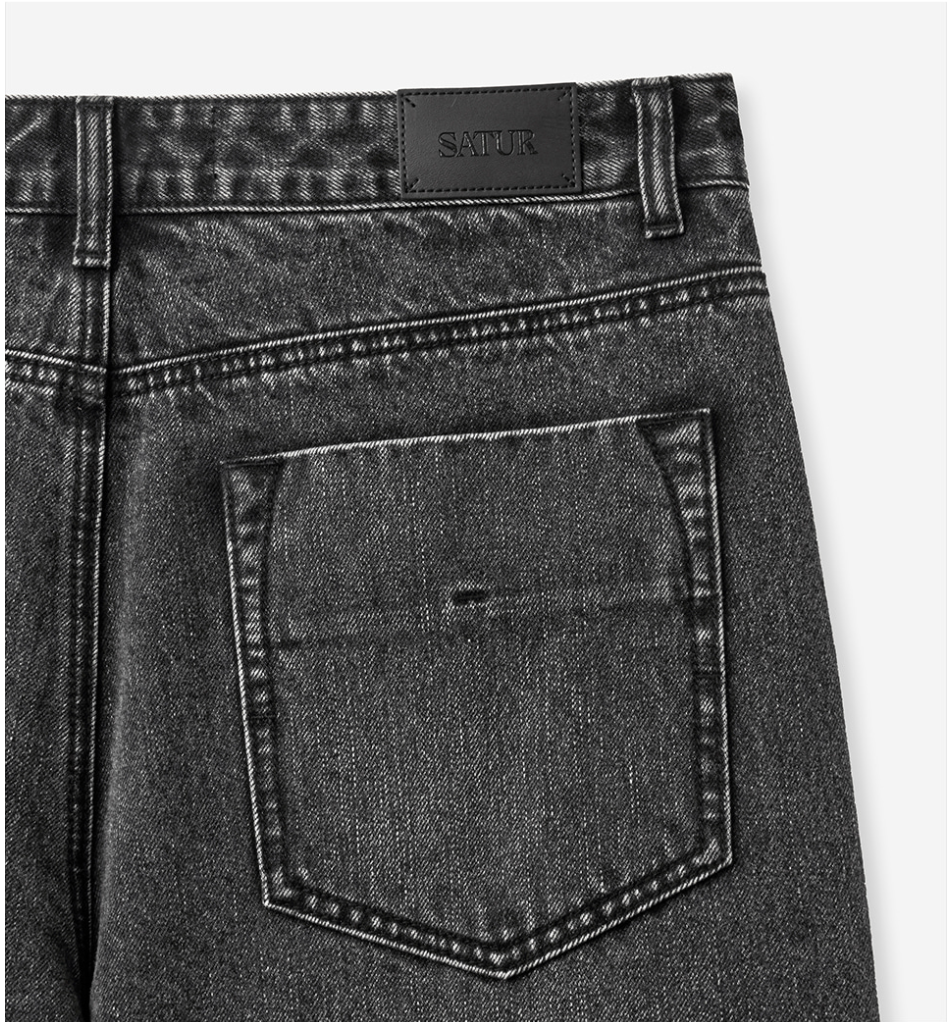 (M) Straight Fit Denim Pants