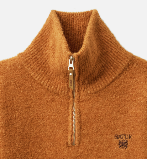 (W) HalfNeck HalfZip Knit