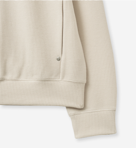 (U) Waffle Panel Neck Zip-Up
