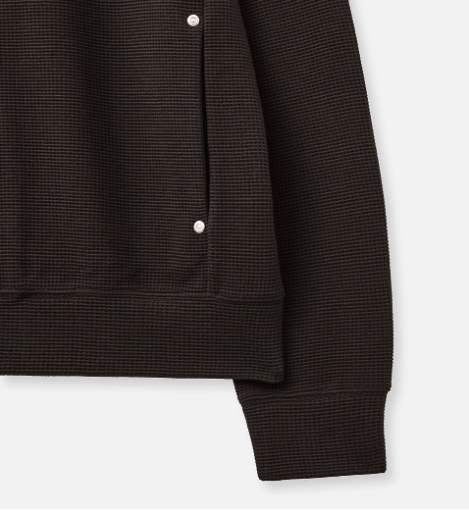 (U) Waffle Panel Neck Zip-Up