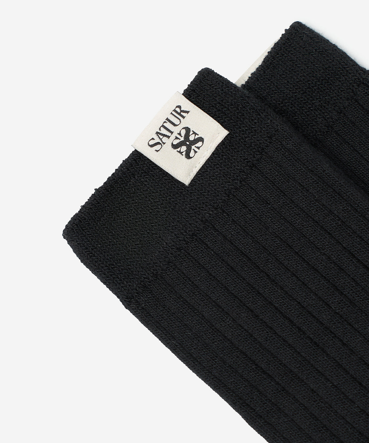 (W) Basic Logo Label Knee Socks