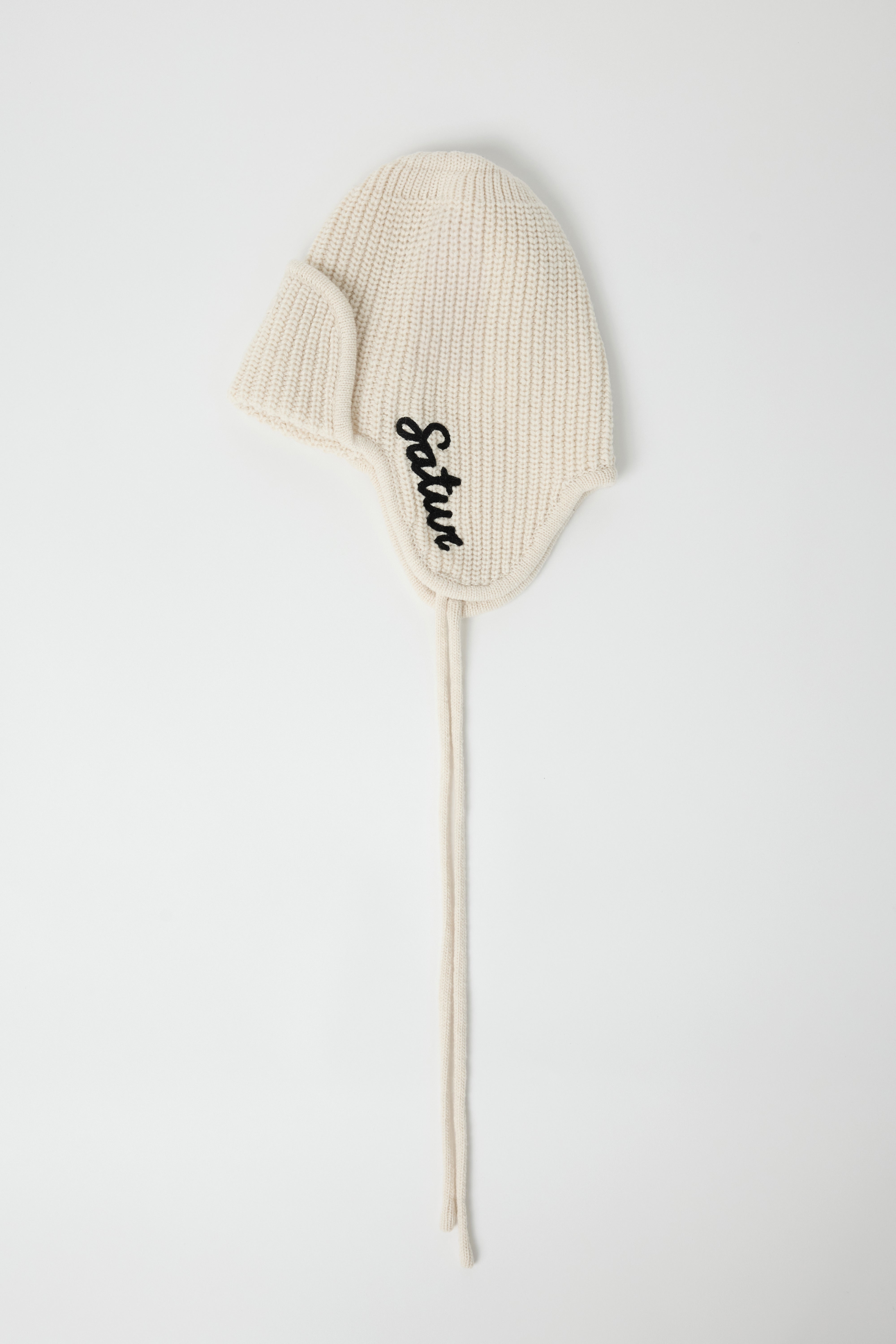 SATUR ニット帽 ビーニー CREAM U) Earmuff Knit Beanie