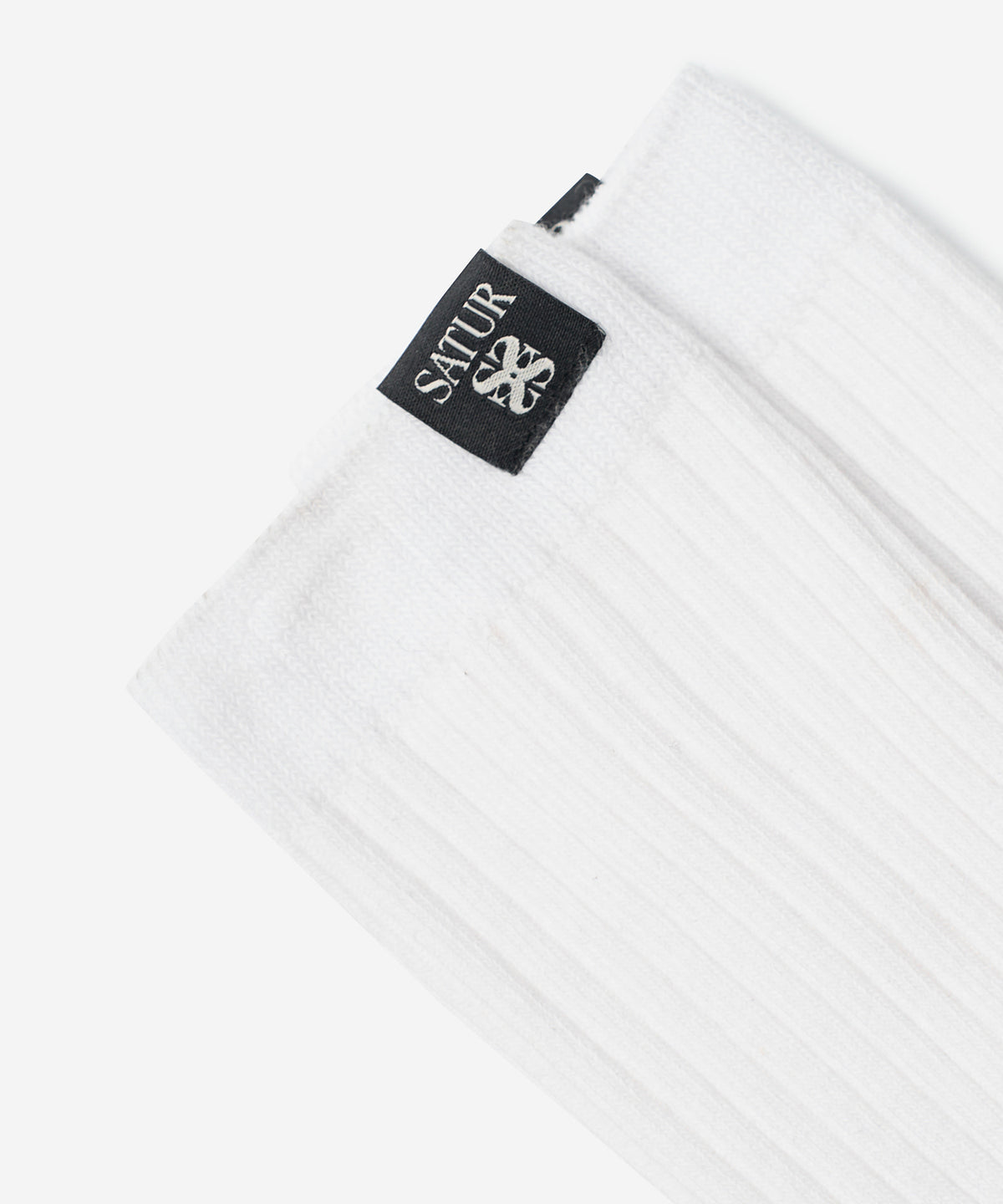 (W) Basic Logo Label Knee Socks