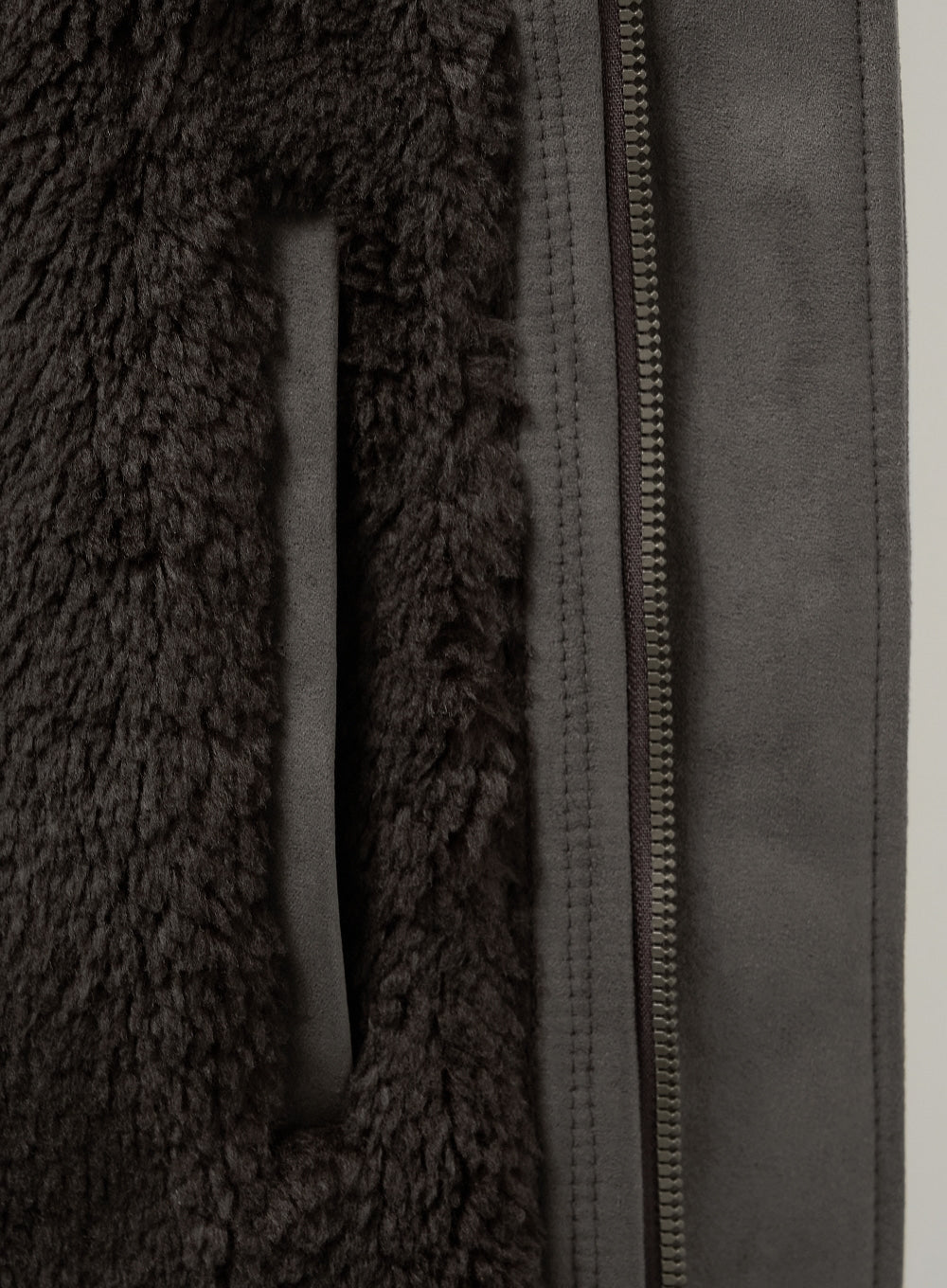 (M) Synthetic Shearling Blouson Jumper