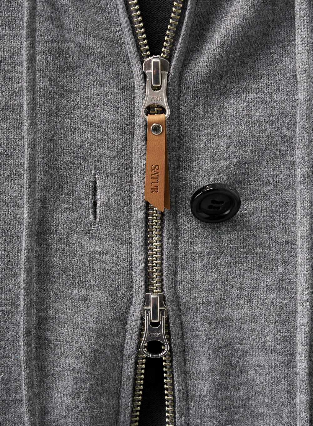 (W) Classic Knit Hood Zip-up