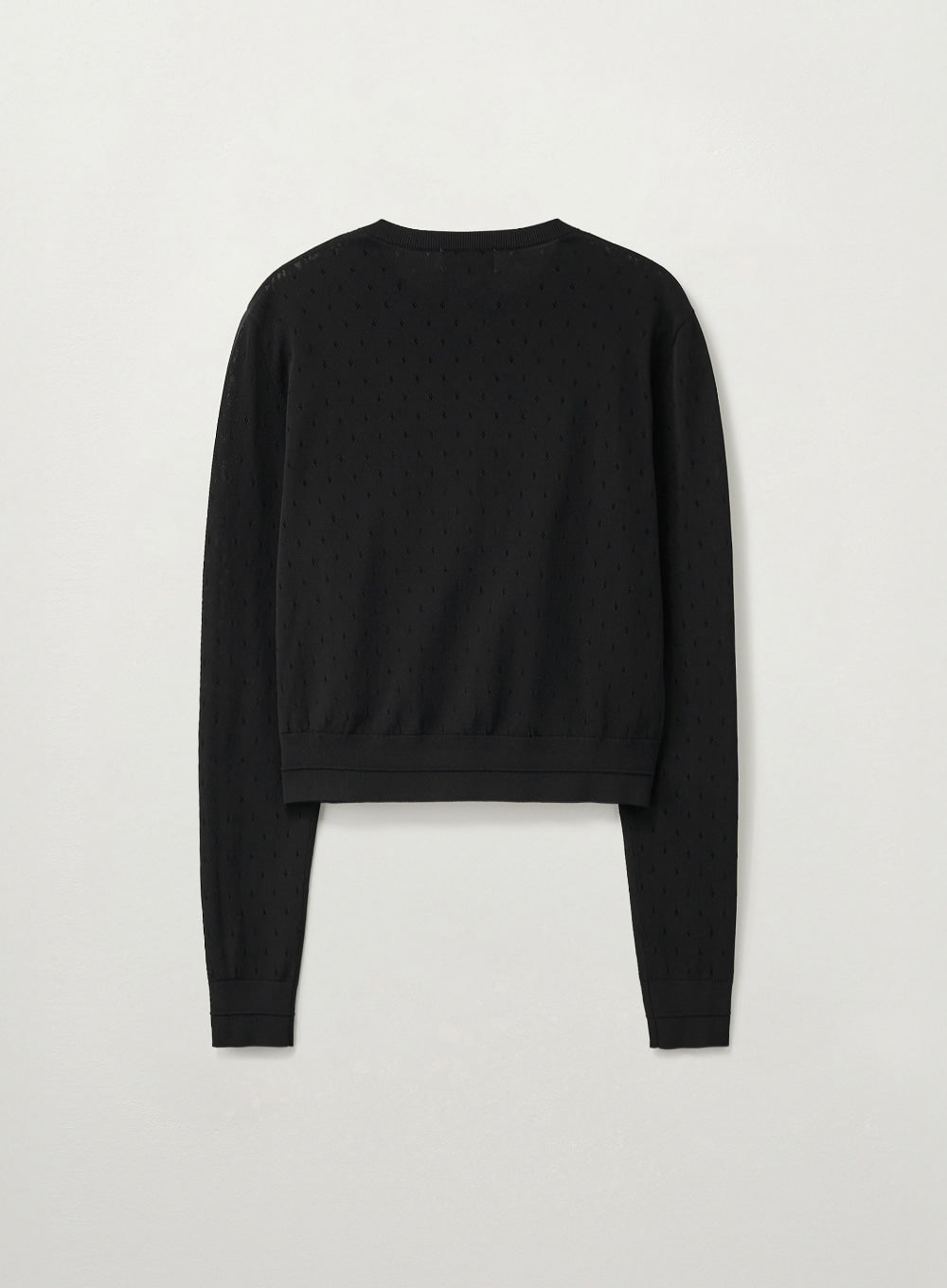 (W) Pointel Crew Neck Cardigan