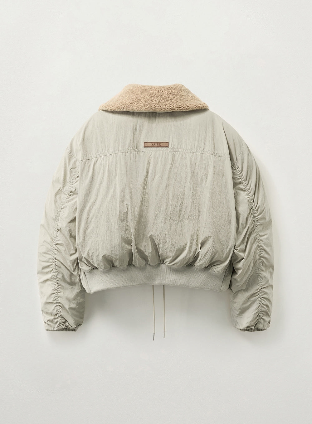 (W) Wide Collar Ball Padding Cropped Fit Jacket