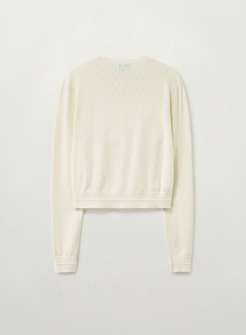 (W) Pointel Crew Neck Cardigan