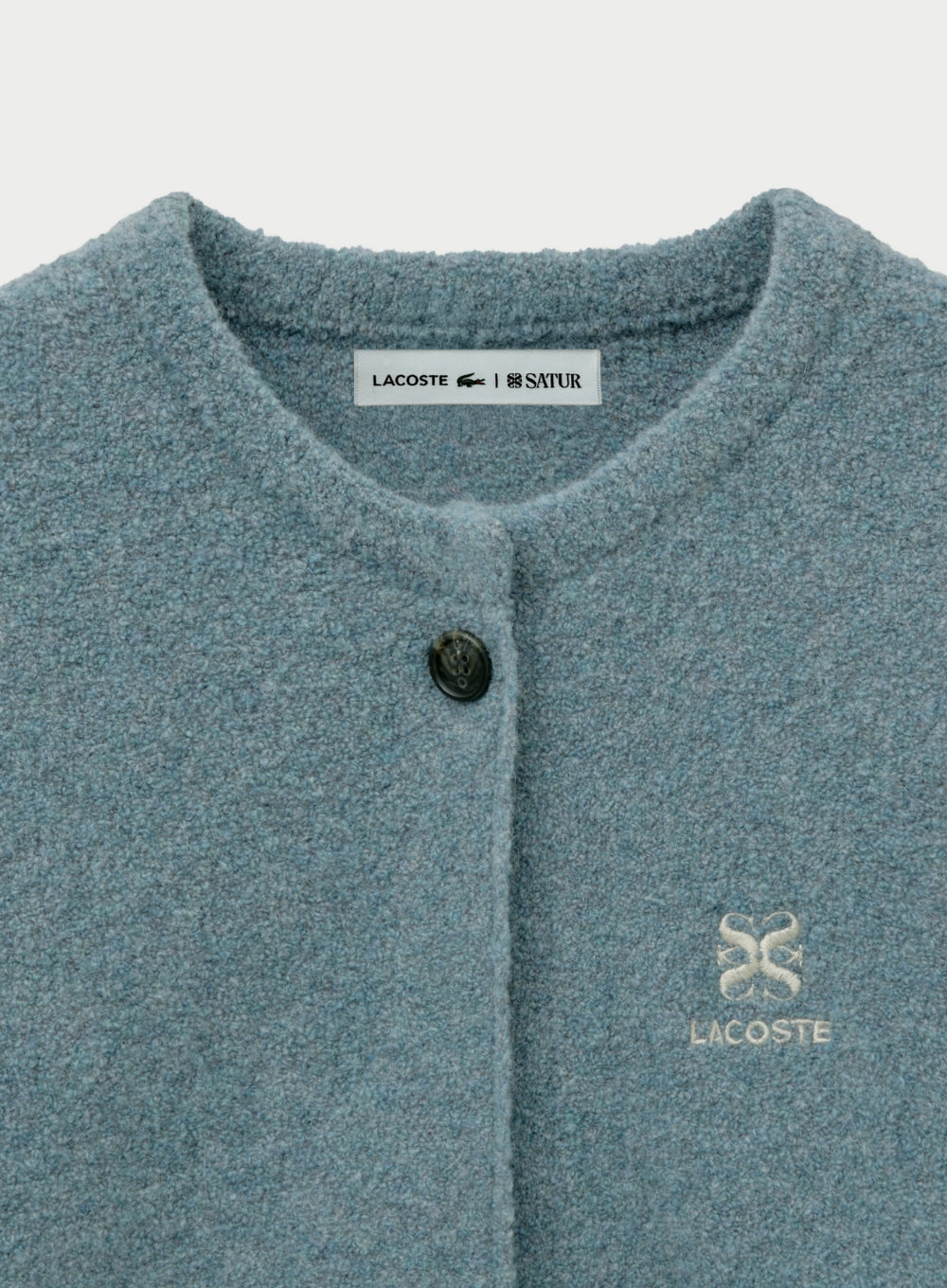 (W) Satur X Lacoste Single Button Crop Cardigan
