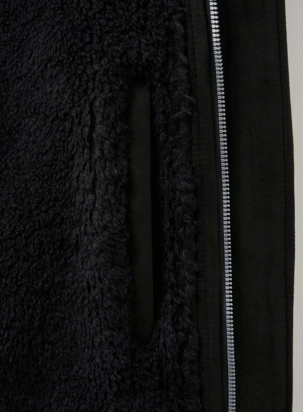 (M) Synthetic Shearling Blouson Jumper