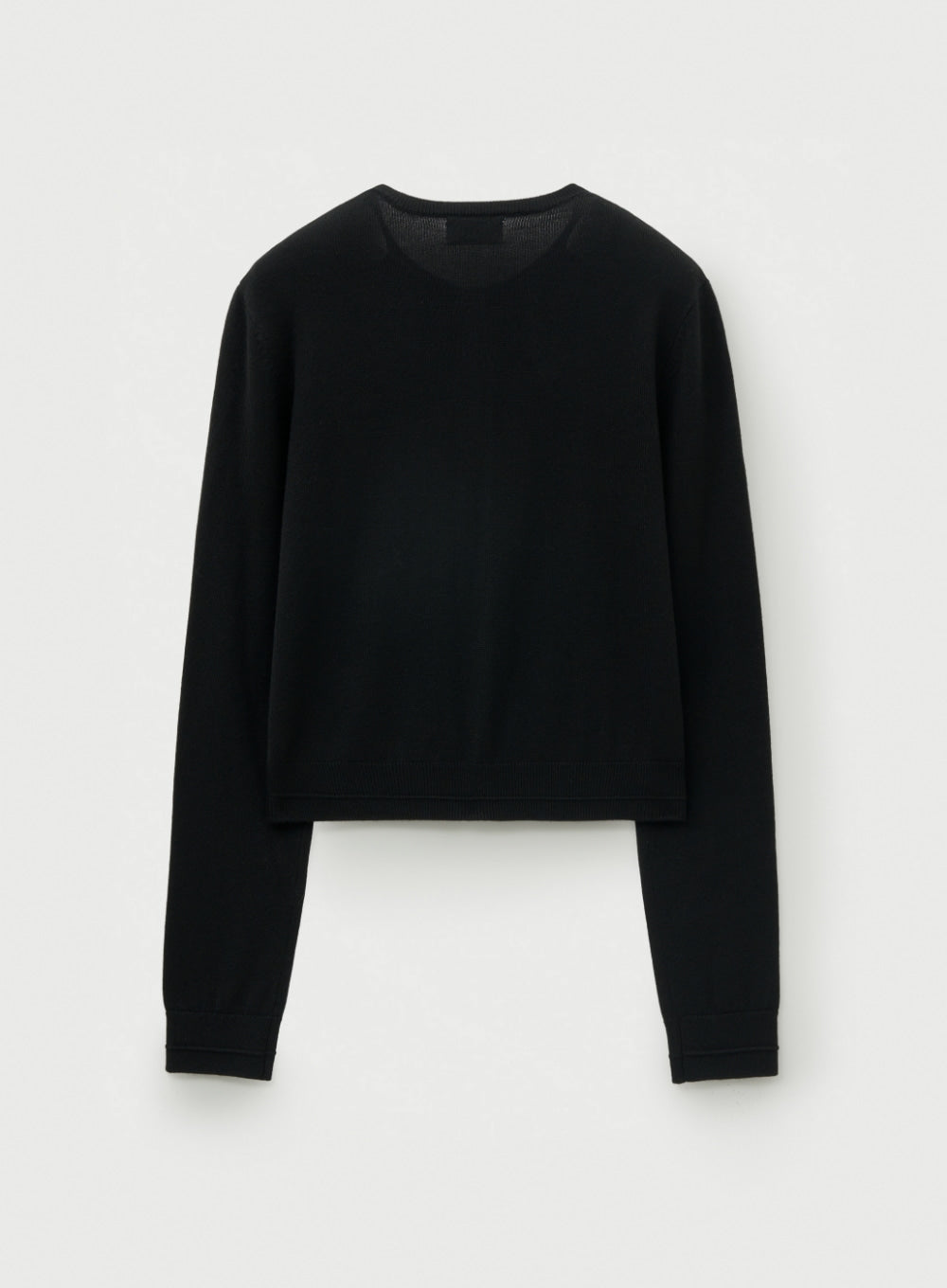 (W) Basic Crew Neck Fine Cardigan