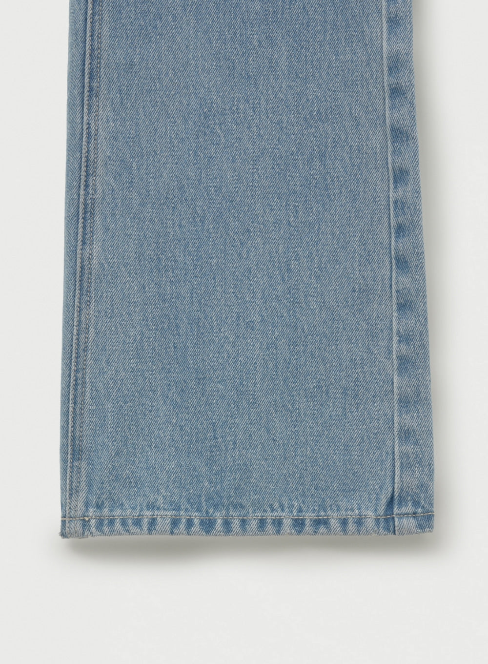 韓国人気SATURSemi Loose Bootscut DenimPants W) Semi Loose Boots Cut Washed Denim Pants