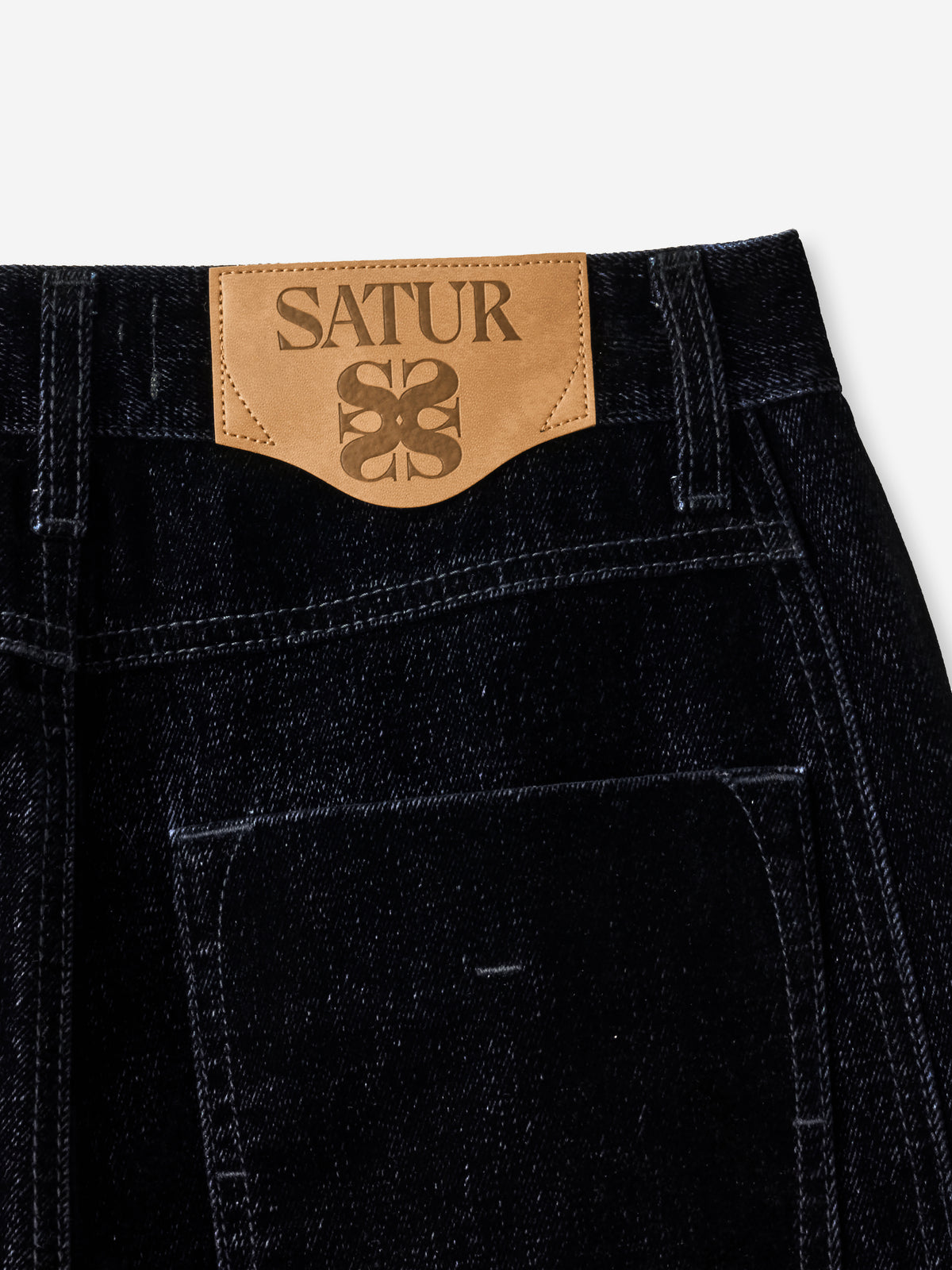 (W) Loose Fit Flocking Denim Pants