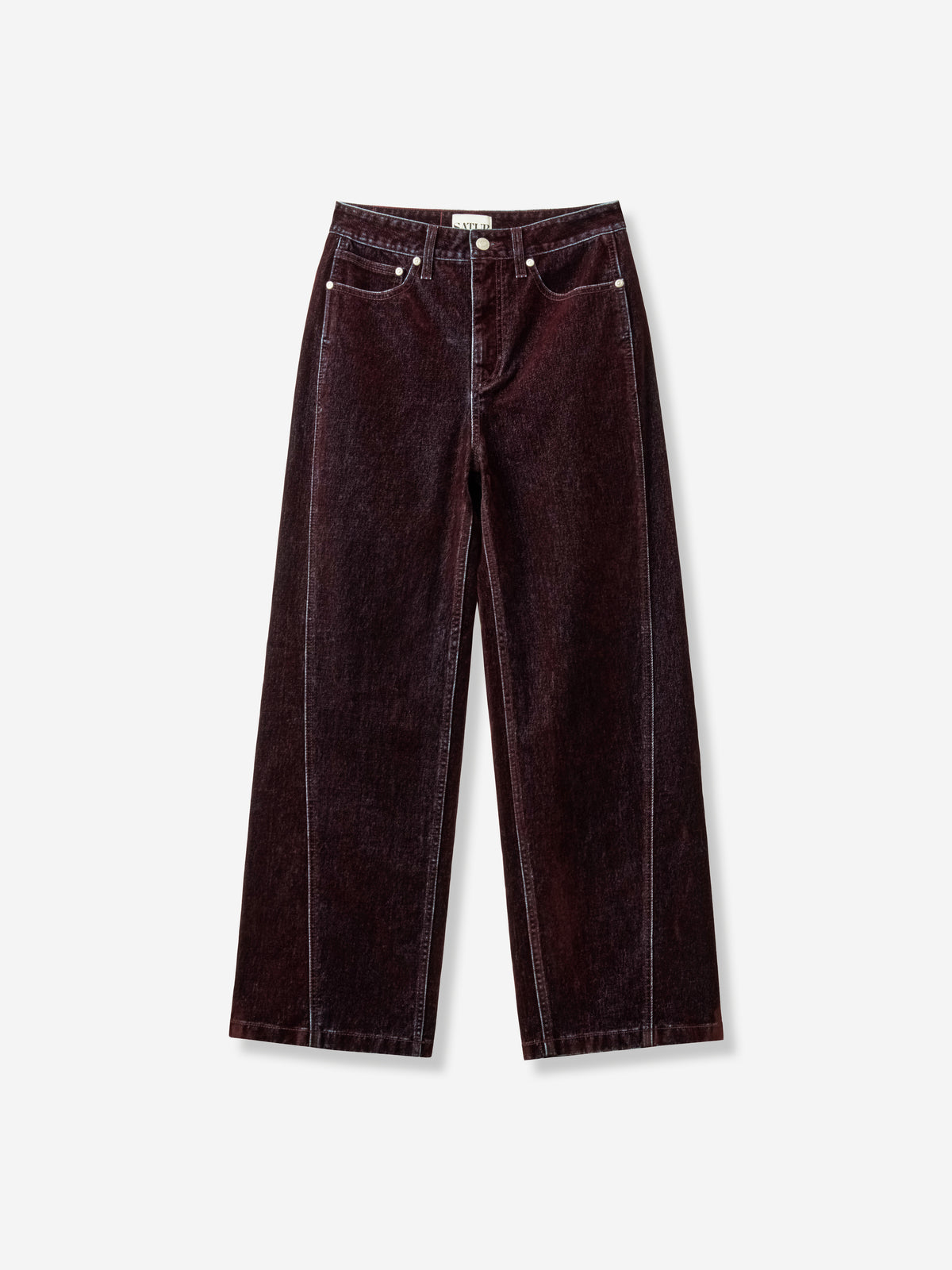 (W) Loose Fit Flocking Denim Pants