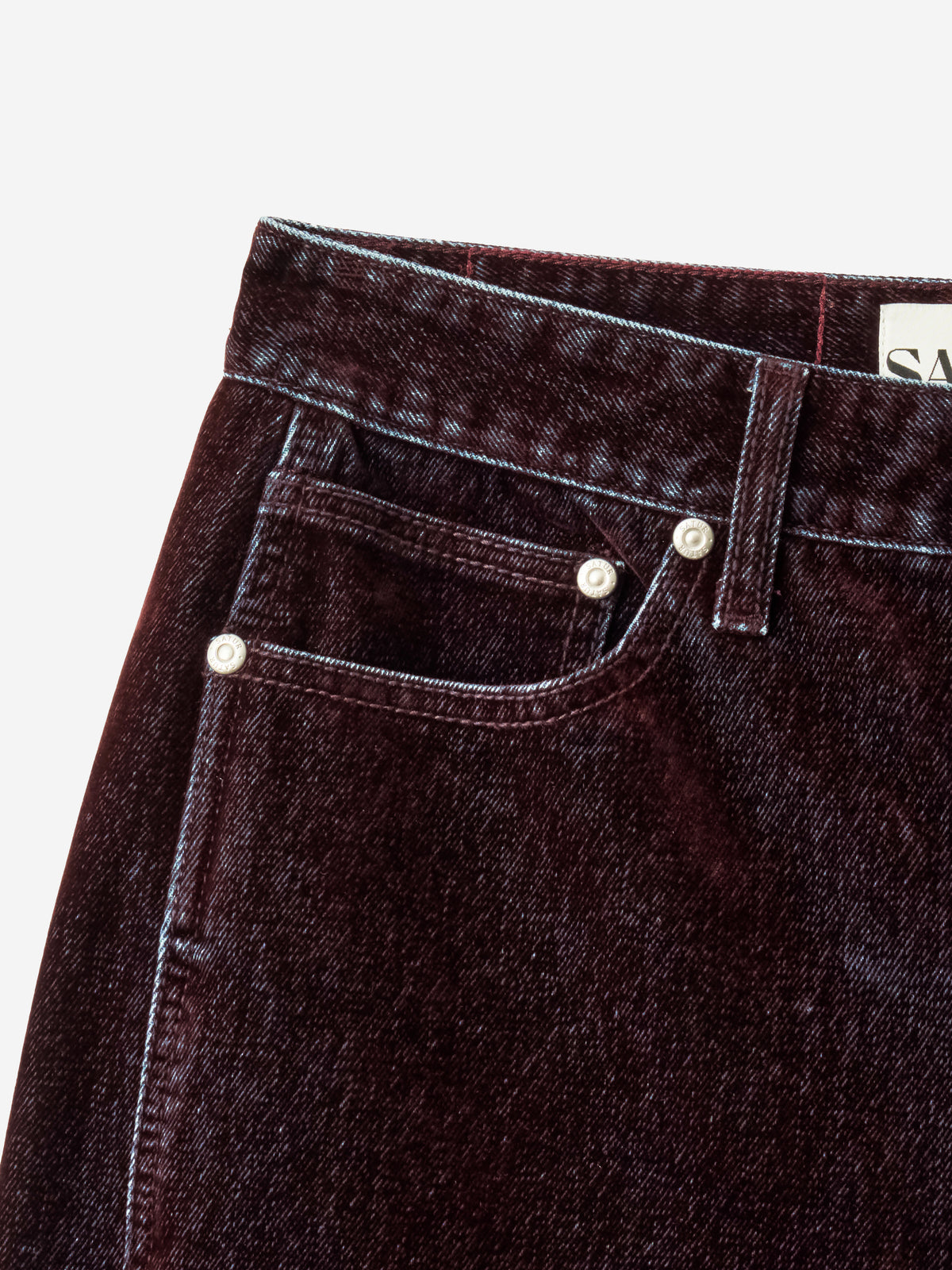 (W) Loose Fit Flocking Denim Pants