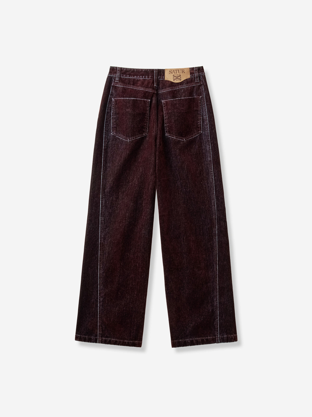 (W) Loose Fit Flocking Denim Pants